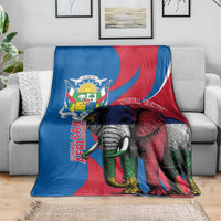 Personalised Central African Republic Blanket Elephant Coat Of Arms