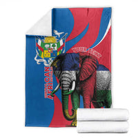 Personalised Central African Republic Blanket Elephant Coat Of Arms