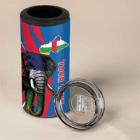 Personalised Central African Republic 4 in 1 Can Cooler Tumbler Elephant Coat Of Arms
