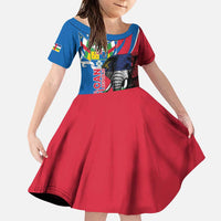 Personalised Central African Republic Family Matching Puletasi and Hawaiian Shirt Elephant Coat Of Arms