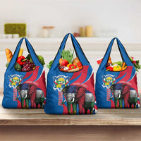 Personalised Central African Republic Grocery Bag Elephant Coat Of Arms