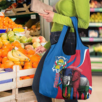 Personalised Central African Republic Grocery Bag Elephant Coat Of Arms
