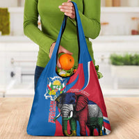 Personalised Central African Republic Grocery Bag Elephant Coat Of Arms