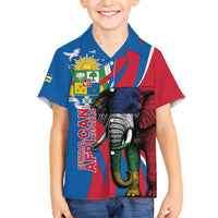 Personalised Central African Republic Kid Hawaiian Shirt Elephant Coat Of Arms