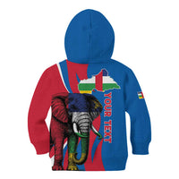 Personalised Central African Republic Kid Hoodie Elephant Coat Of Arms