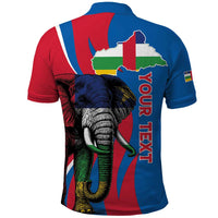 Personalised Central African Republic Polo Shirt Elephant Coat Of Arms