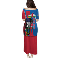 Personalised Central African Republic Puletasi Elephant Coat Of Arms
