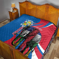 Personalised Central African Republic Quilt Elephant Coat Of Arms