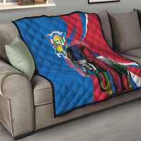 Personalised Central African Republic Quilt Elephant Coat Of Arms