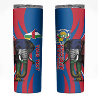 Personalised Central African Republic Skinny Tumbler Elephant Coat Of Arms