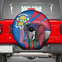 Personalised Central African Republic Spare Tire Cover Elephant Coat Of Arms