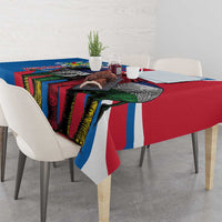 Personalised Central African Republic Tablecloth Elephant Coat Of Arms