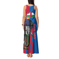 Personalised Central African Republic Tank Maxi Dress Elephant Coat Of Arms