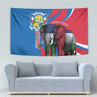 Personalised Central African Republic Tapestry Elephant Coat Of Arms