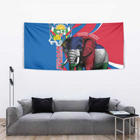 Personalised Central African Republic Tapestry Elephant Coat Of Arms