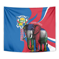Personalised Central African Republic Tapestry Elephant Coat Of Arms
