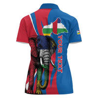 Personalised Central African Republic Women Polo Shirt Elephant Coat Of Arms
