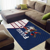 France Rugby Custom Area Rug Allez Les Bleus - Sporty Style