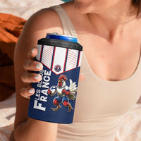 France Rugby Custom 4 in 1 Can Cooler Tumbler Allez Les Bleus - Sporty Style