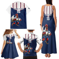 France Rugby Custom Family Matching Tank Maxi Dress and Hawaiian Shirt Allez Les Bleus - Sporty Style