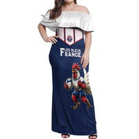 France Rugby Custom Off Shoulder Maxi Dress Allez Les Bleus - Sporty Style
