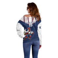 France Rugby Custom Off Shoulder Sweater Allez Les Bleus - Sporty Style