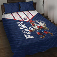 France Rugby Custom Quilt Bed Set Allez Les Bleus - Sporty Style