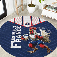 France Rugby Custom Round Carpet Allez Les Bleus - Sporty Style