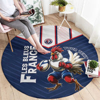 France Rugby Custom Round Carpet Allez Les Bleus - Sporty Style