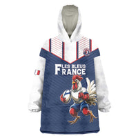 France Rugby Custom Wearable Blanket Hoodie Allez Les Bleus - Sporty Style