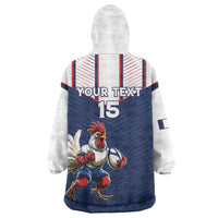 France Rugby Custom Wearable Blanket Hoodie Allez Les Bleus - Sporty Style