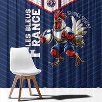 France Rugby Custom Window Curtain Allez Les Bleus - Sporty Style