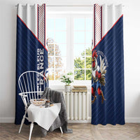 France Rugby Custom Window Curtain Allez Les Bleus - Sporty Style