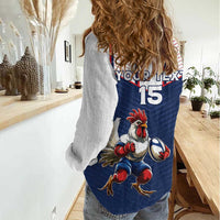 France Rugby Custom Women Casual Shirt Allez Les Bleus - Sporty Style