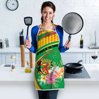 Congo Republic Day Apron Coat Of Arms With Tropical Flower - Wonder Print Shop