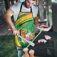 Congo Republic Day Apron Coat Of Arms With Tropical Flower - Wonder Print Shop