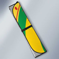 Congo Republic Day Auto Sun Shade Coat Of Arms With Tropical Flower - Wonder Print Shop