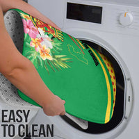 Congo Republic Day Bathroom Set Coat Of Arms With Tropical Flower - Wonder Print Shop