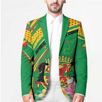 Personalized Congo Republic Day Blazer Coat Of Arms With Tropical Flower - Wonder Print Shop