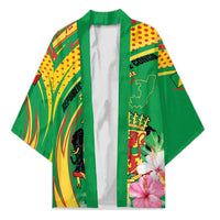 Personalized Congo Republic Day Kimono Coat Of Arms With Tropical Flower - Wonder Print Shop
