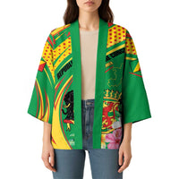 Personalized Congo Republic Day Kimono Coat Of Arms With Tropical Flower - Wonder Print Shop