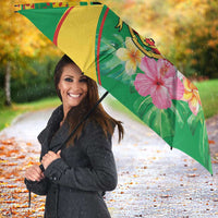 Congo Republic Day Umbrella Coat Of Arms With Tropical Flower - Wonder Print Shop