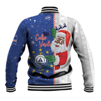 Cape Verde Christmas Baseball Jacket Black Santa Felix Natal - Wonder Print Shop