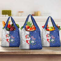 Cape Verde Christmas Grocery Bag Black Santa Felix Natal - Wonder Print Shop