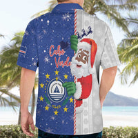 Cape Verde Christmas Hawaiian Shirt Black Santa Felix Natal - Wonder Print Shop