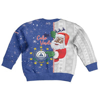 Cape Verde Christmas Kid Ugly Christmas Sweater Black Santa Felix Natal - Wonder Print Shop