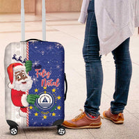 Cape Verde Christmas Luggage Cover Black Santa Felix Natal - Wonder Print Shop