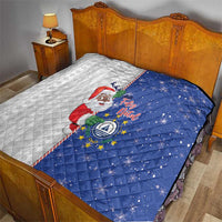 Cape Verde Christmas Quilt Black Santa Felix Natal - Wonder Print Shop