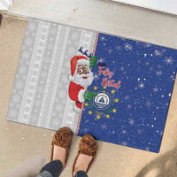 Cape Verde Christmas Rubber Doormat Black Santa Felix Natal - Wonder Print Shop