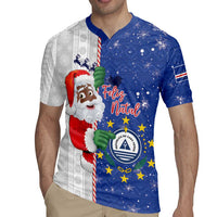 Cape Verde Christmas Rugby Jersey Black Santa Felix Natal - Wonder Print Shop